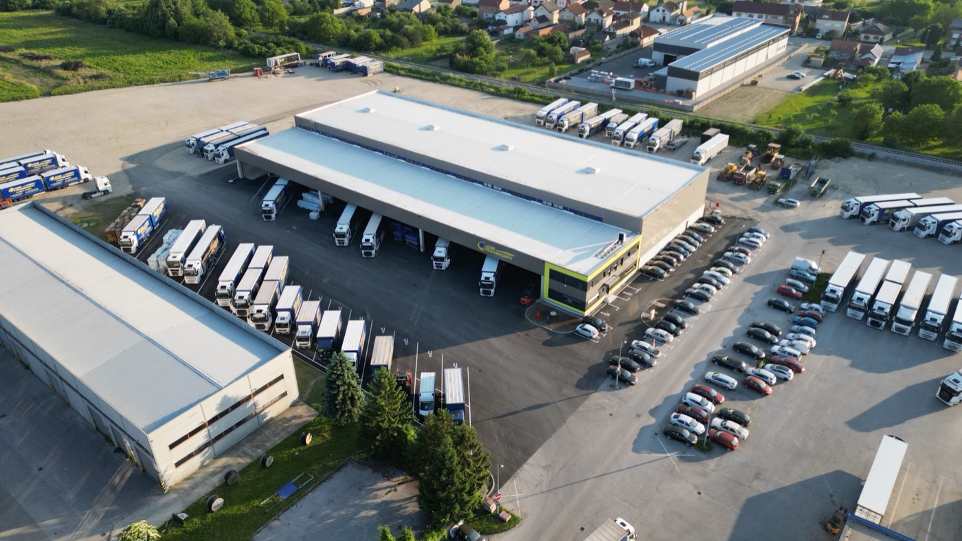 Zračna snimka skladišnog centra Kos Transporti